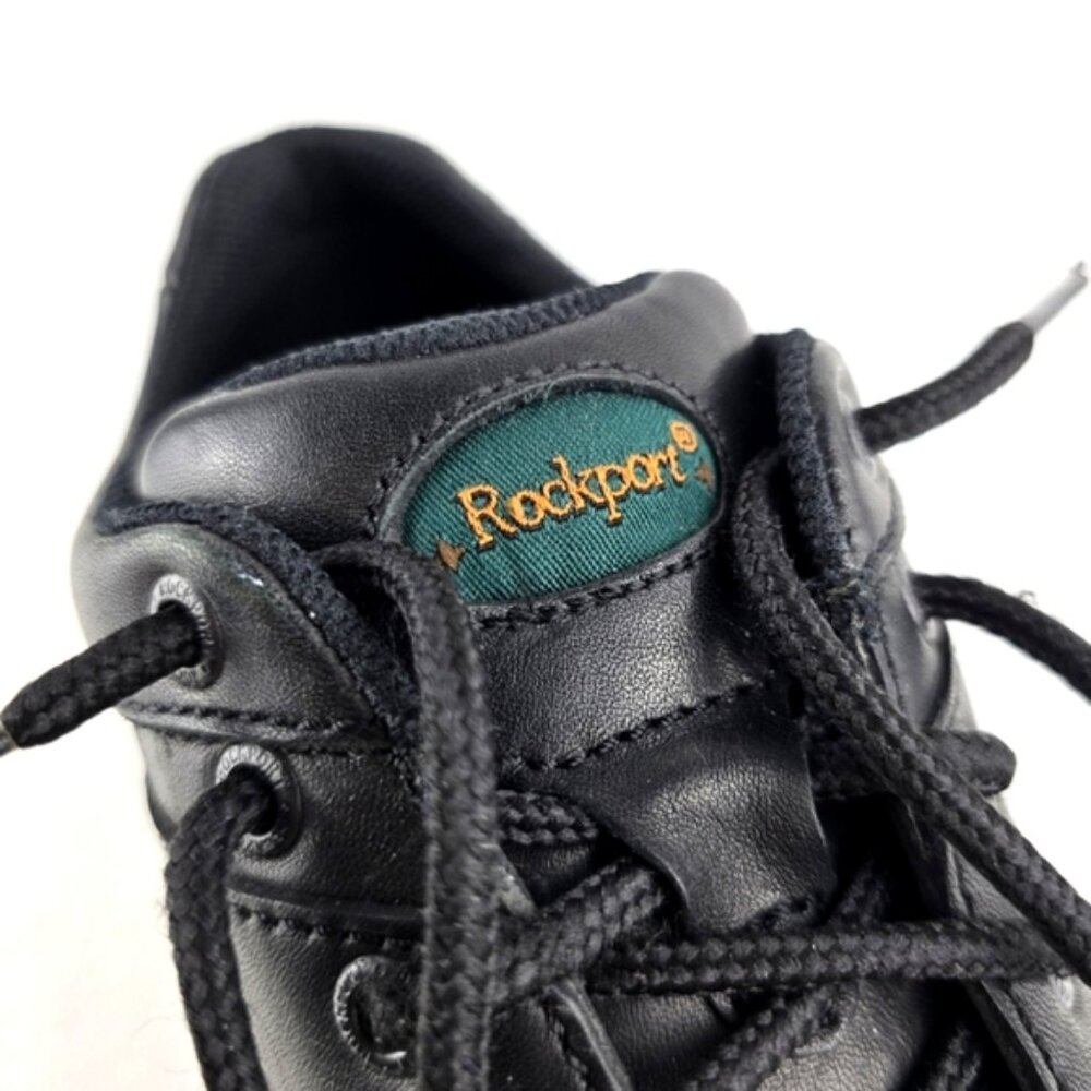Rockport Men's Black Leather Lace Up Oxfords Shoes Work Walking Comfort Sz 10.5 - Picture 10 of 16